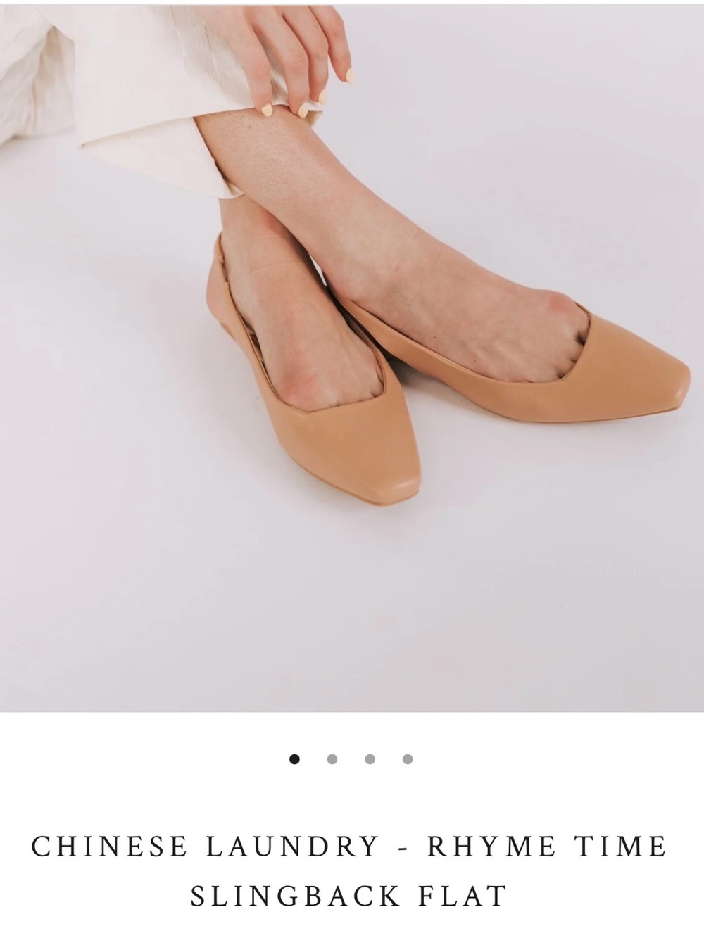 Chinese Laundry Beige Rhyme Time Slingback Flats